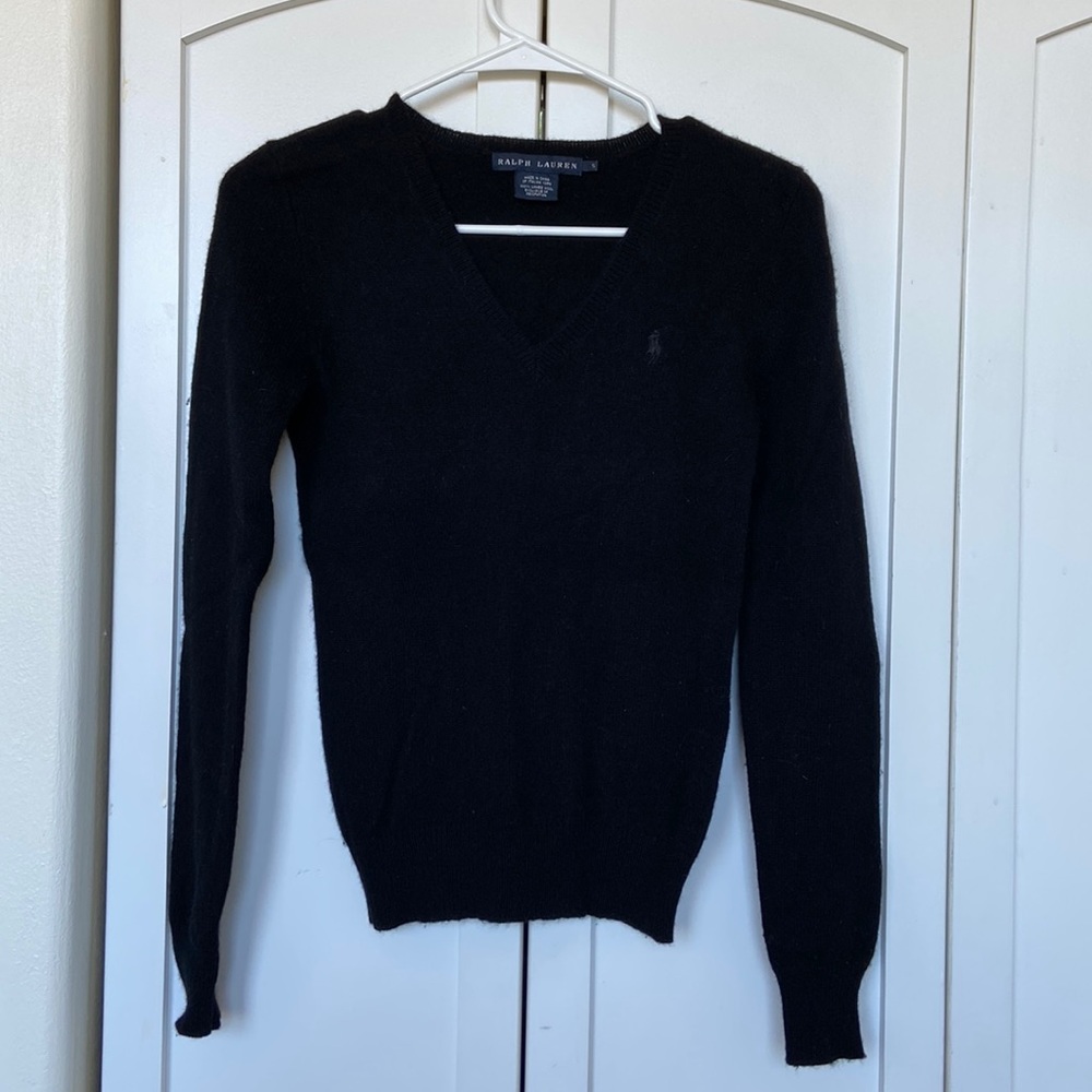 Ralph Lauren 100% lambs wool black sweater